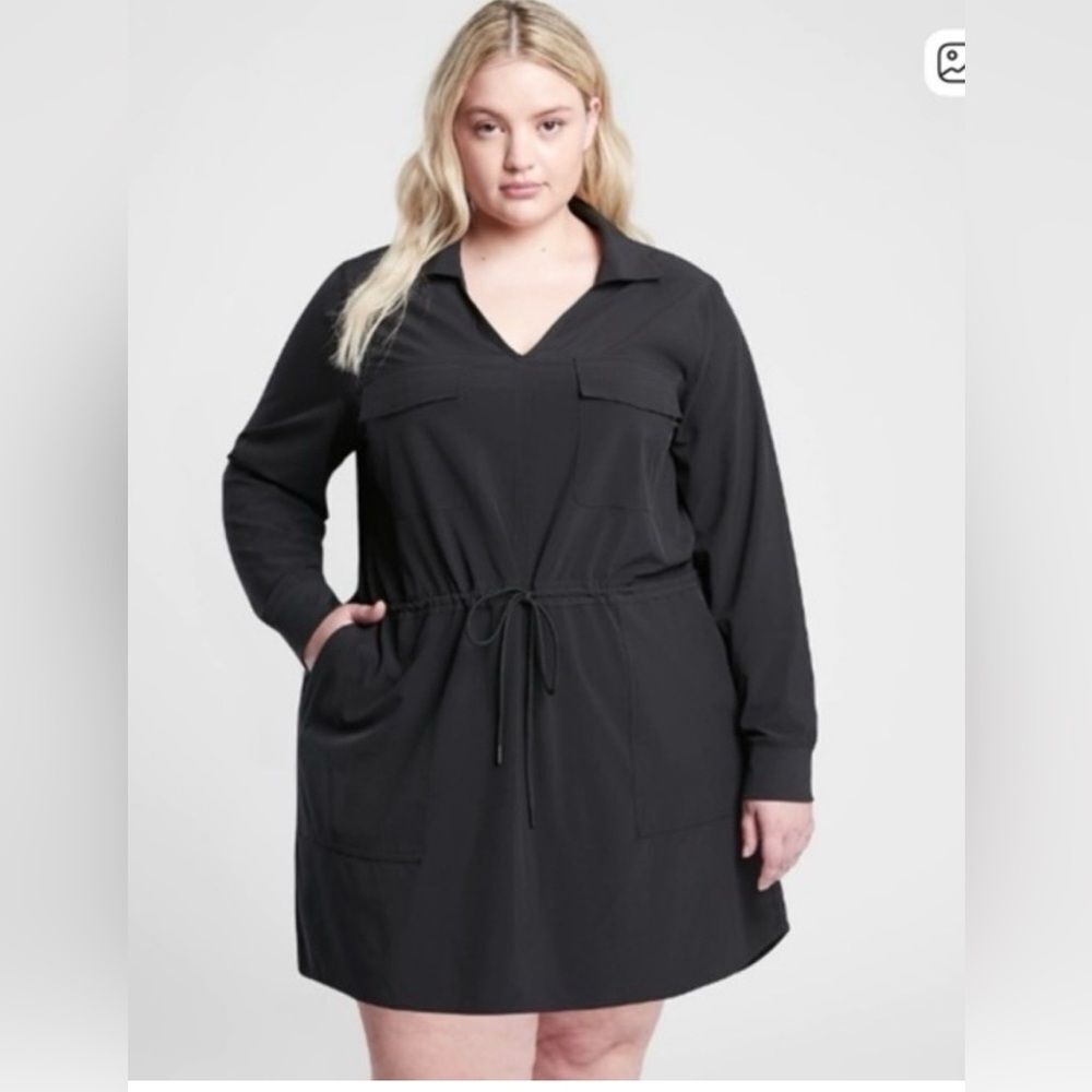 ATHLETA Zuma Shirtdress Black 3X